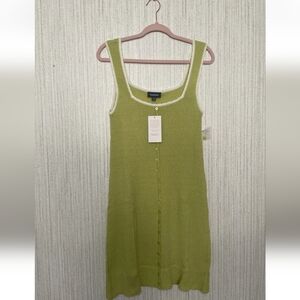 NWT ModCloth Size Large Green Tank Sweater Dress #3